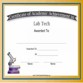Lab Certificate